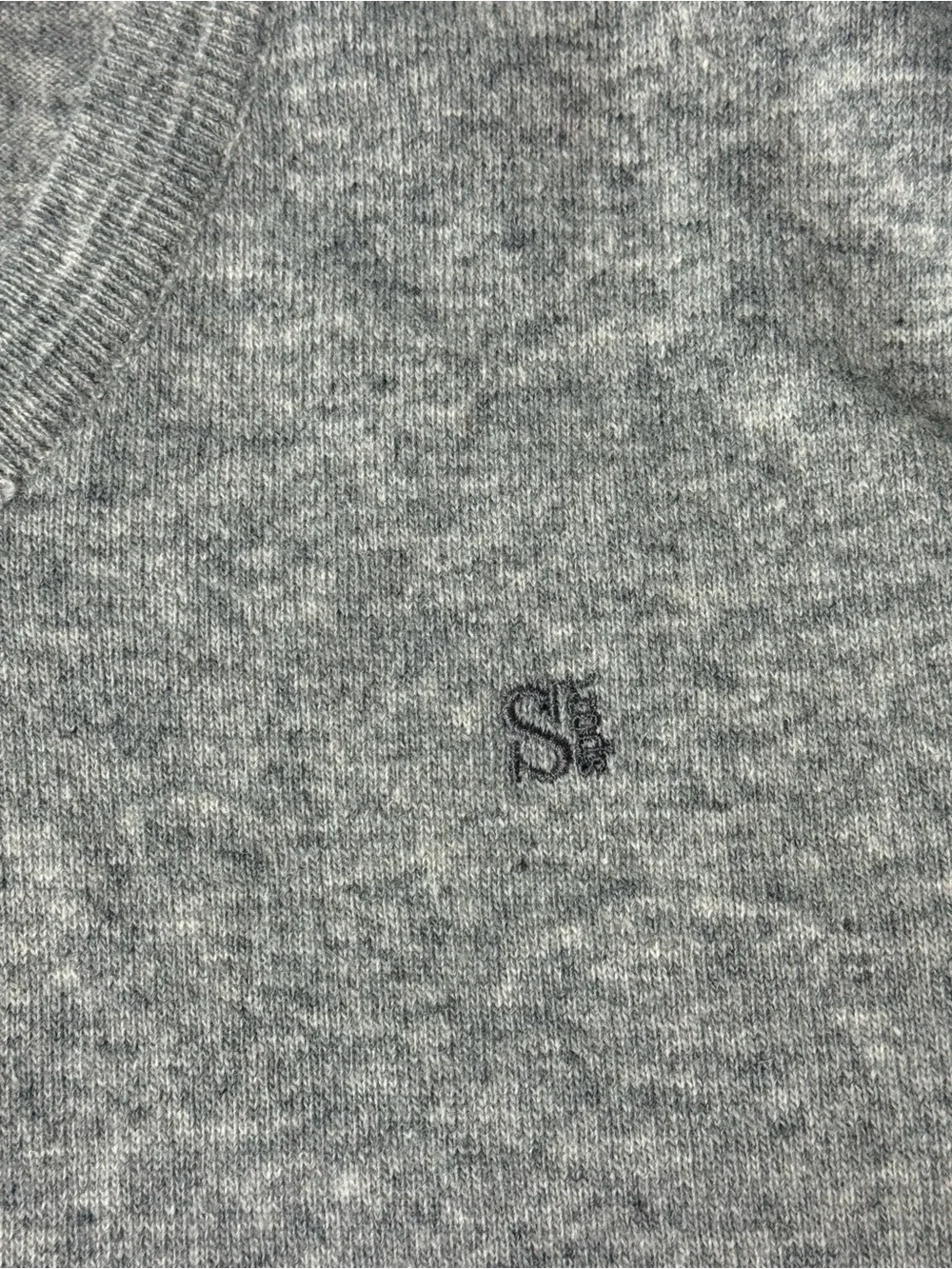 Sabri Özel Men’s XL Super Fine Geelong Lambswool Sweater Vest Gray